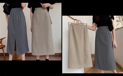 【Mia】Sewing [NO ZIPPER] skirt｜无拉链后腰松紧半身裙