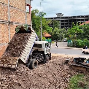 11K views · 215 reactions | COMPLETE100% Small PROJECT Fill Up Land by Bulldozer Pushing Soils and Dump Truck 5Tons Unloading | BulldozeR PoweR | Facebook