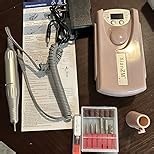 Glamonade Electric Nail Drill Machine: Professional 35000 RPM E File Kit for Acrylic Gel Polish Removal Portable Manicure with Bit Home Salon