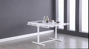 Milan 3748 Convertible Bookshelf & Dining Table, Gray