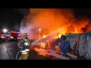 LAFD Engine 46: Homeless Encampment Fire