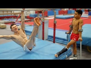 GYMNASTICS STRENGTH CHALLENGE w/ INJURIES | *THE REMATCH*