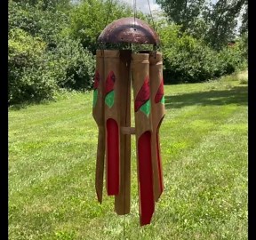 Songbird Essentials Cardinal Medium Simple Bamboo Chime