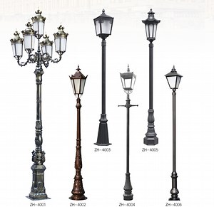[Hot Item] 2m 3m 4m Outdoor Classic European Style Waterproof LED Garden Light Antique Street Light and Poles Aluminum Garden Lamp Post