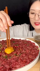 4.1K views · 40 reactions | with a Glass of Somaek!! Solo Drinking Mukbang | Korean Style Raw Beef REAL SOUND / MUKBANG / ASMR #Yukhoe #YukSashimi #Somaek #Mukbang #ASMR #KoreanFood #Foodie #Yummy #FoodLovers | Riya Kapoor | Facebook