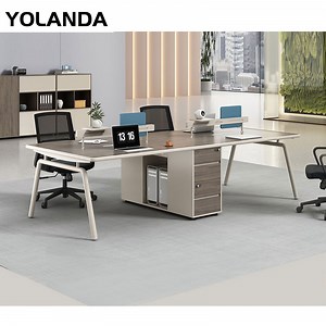[Hot Item] Yolanda Modern One-Seater Staff Office Desk Modular Wooden Panel Furniture Computer Table for Home Office Dining Study