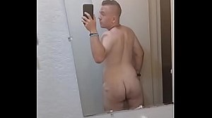 Slow motion Twerking the mirror