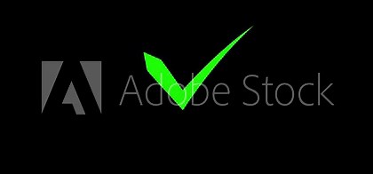 3d shape check mark animation, Tick mark animated on black background. 3d Animation cartoon check mark symbol. Check icon 3d animation .