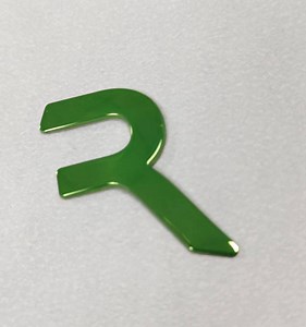[Hot Item] Custom 3D Metal Green Adhesive Nickel Logo Metallic Letter Transfer Packaging Label Sticker