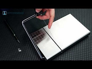 KITCHENDAO Replaceable Wire Cheese Slicer with Board