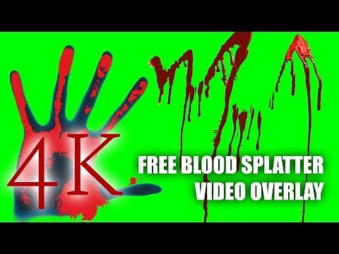 Blood Splatter Free 4K Video Overlays For Video Edits