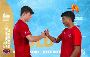 2.3K views · 58 reactions | Synchronised platform men 磊 Ben Cutmore/ Kyle Kothari 賂 Kirill Boliukh/ Oleksii Sereda 雷 Timo Barthel/ J. Gregorchuk Eikermann #europeanchampionship #diving | Federazione Italiana Nuoto | Facebook