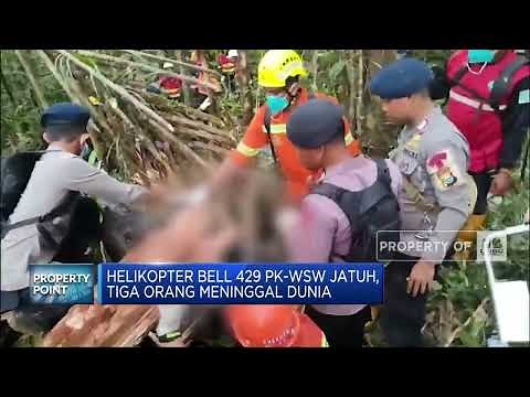 Helikopter Bell 429 PK-WSW Jatuh, Tiga Orang Meninggal Dunia