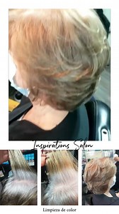 64K views · 986 reactions | Limpieza de color, tinte y un corte que logran un cambio que se ve ¡MARAVILLOSO! ¡Haz tu cita! Whatsapp 8120223625 | Inspirations Salon | Facebook