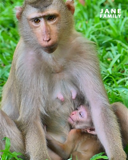 45K views · 1.3K reactions | Most Pity baby monkey Jenifer...Mom trying to block milk her newborn baby monkey during her baby is enjoying milk by hungry... | Jane Family | Facebook