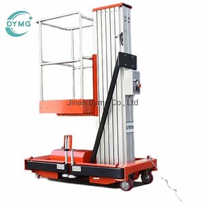 [Hot Item] Dymg 4-20m Portable Vertical Hydraulic Ladder Aluminum Alloy Mast Electric Man Lift