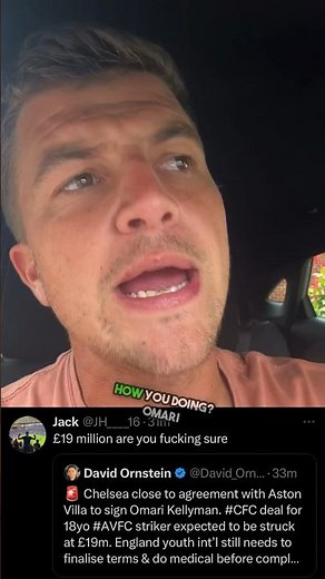 CHELSEA TO SIGN OMARI KELLYMAN FROM ASTON VILLA 😱