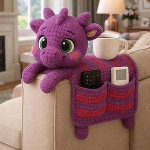 Dragon Couch Arm Organizer Crochet Pattern | Cute Plush Sofa Organizer PDF - Etsy Canada