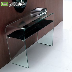 [Hot Item] Bent Glass Console Table with Shelf