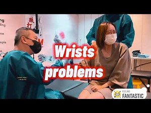 This young lady dislocated both of her wrists when she fell down