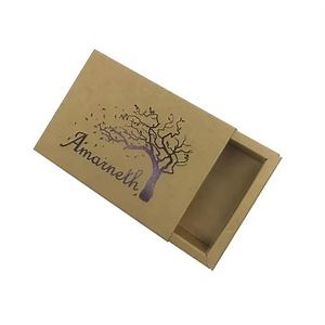 [Hot Item] Custom Kraft Folding Sliding out Drawer Paper Packaging Box with Logo Printing