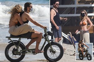 Scott Disick and bikini-clad girlfriend Sofia Richie ride motorbike on beach after he ‘likes’ photo of himself kissing ex Kourtney Kardashian