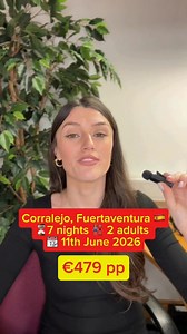 10K views · 27 reactions |  Corralejo, Fuerteventura ⁠  11th June 2026 ⁠ ⌛ 7th nights⁠ 六‍欄‍六 2 Adults ⁠ ⁠ Las Marismas de Corralejo ⭐⭐⭐⁠ ⁠ ✈️ Fly from Shannon ⁠  From €479pp ⁠ ⁠ ✈️ Flights Included: ⁠⁠ ⁠ Thu 11 Jun 2026⁠ 06:00 Shannon - 10:05 Fuerteventura⁠ ⁠ Thu 18 Jun 2026⁠ 10:40 Fuerteventura - 14:40 Shannon⁠ ⁠ Visit our website for more information! | Budget Travel | Facebook