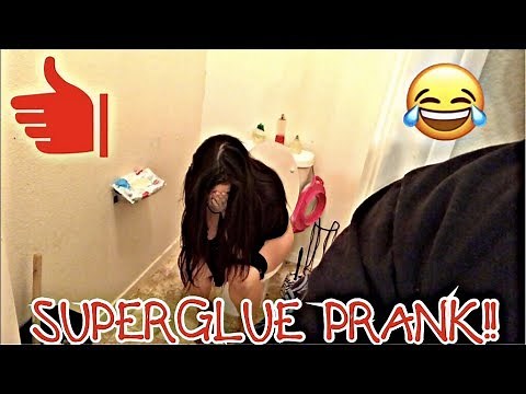 SUPER GLUE TOILET PRANK!!! (ON GIRLFRIEND)