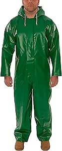 Tingley Standard Safetyflex Flame Resistant Coveralls With Hood, Green, Small