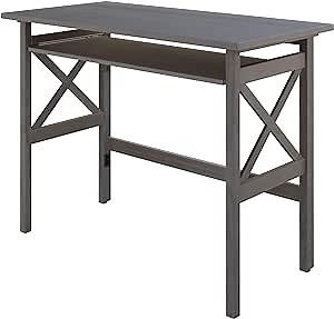 Winsome Xander Foldable Desk in Oyster Gray Finish
