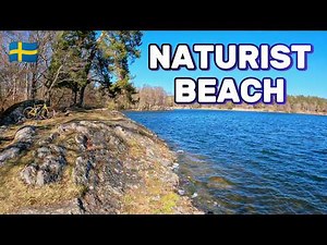 NUDIST Beach Stockholm in April 🇸🇪 10°C in Lake Flaten