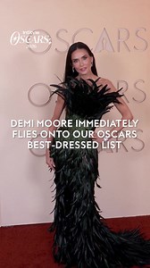 Demi Moore on the red carpet of the 2026 Academy Awards