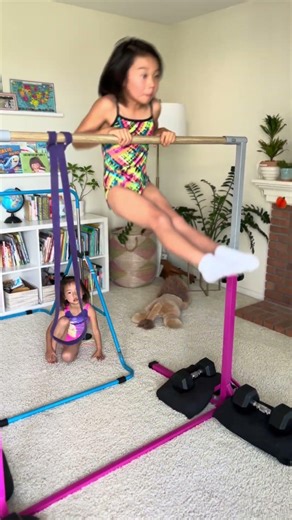 7-Year-Old Gymnast Demonstrates Perfect Muscle Up Technique 👀