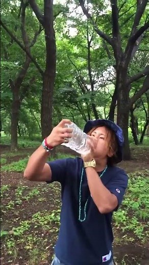 Guy chugs water and throws it up