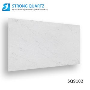 [Hot Item] Artificial/Engineered Quartz Stone for Kitchen/Vanity Top/Bathroom/Worktop White Calacatta
