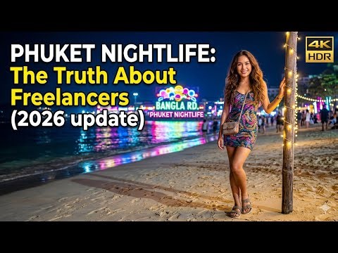 4K HDR | Phuket Thailand nightlife freelancer | So Many Freelancers! Patong Beach Road Walk