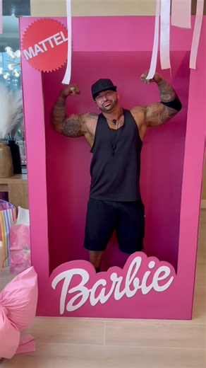 Our props manager setting up the Gigantic Barbie Box for a birthday party celebration. Solid Wood Commercial Size Barbie Box 7 ft tall and 4 ft wide. #barbie #barbiebox #propsrental #partyrentals #sincityentertainment #lasvegas #vegasbirthday #vegasbirthday | Sin City Entertainment