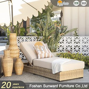 [Hot Item] Outdoor Patio Garden Furniture Courtyard Luxury Rattan Furniture Aluminum Chaise Beach Chair