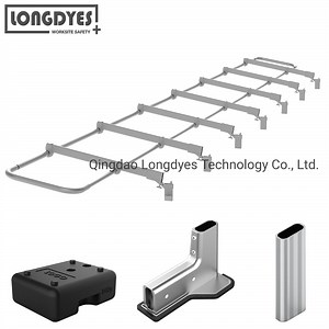 [Hot Item] Aluminum Flat Rooftop Foldable Post Freestanding Guard Railing for Safety