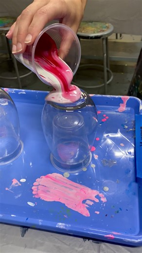 What is more satisfying (and gorgeous) than an acrylic pour on a wine glass?! So sit back, relax, and let the magic of this acrylic pour video wash over you like a wave of positivity, and join us for our 2-for-1 Acrylic Pour on a Canvas and on a Wine Glass Workshop this Saturday, November 4th at 7:00 pm. Registration link in the comments. #acrylicpouringur #ArtisticMagic #WineGlassMasterpiece #Positivity #EmbraceTheBeauty #wineanddesigncary #carync | Wine & Design Cary