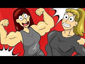 Female Muscle Growth Scares Bully Boys. Muscle Girls Unite for Super Justice.