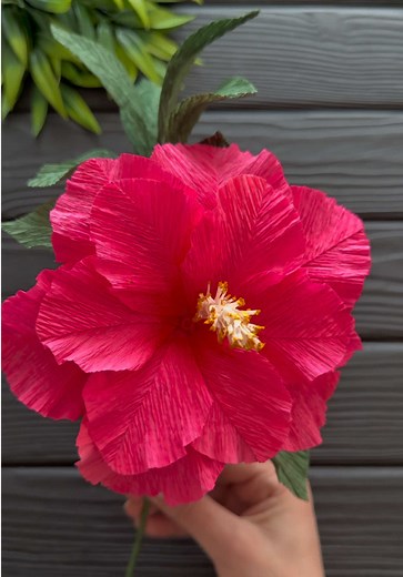 DIY Hibiscus Crepe Paper Flower Craft Ideas