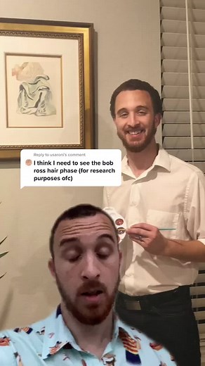 Bob Ross Afro Hairstyle Reaction