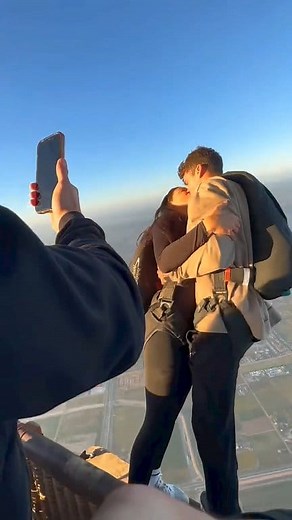 123K views · 2.5K reactions | Behind the scene of our viral skydive kiss, (️bro was hella nervous) @jayalvarrez 廒 #paraglidinglove #sky #skydiving #skydive #skyview #viralskydiving #SkyDrive #jump | Skydiving Adventures | Facebook