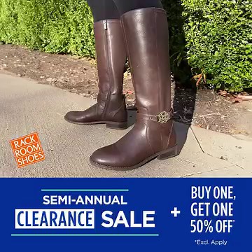 Boots, boots & more boots - at the lowest prices of the season! See all the new markdowns during our Semi-Annual Clearance Sale, plus stack with BOGO 50% OFF! 🙌 cur.lt/vvxfkafxi | Rack Room Shoes