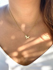 Chinese Crested Dog Necklace • Gold Plated Stainless Steel Pet Jewelry - Etsy