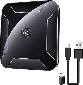 CarPlay Ai Box Adapter Supports Wireless Apple CarPlay & Wireless Android Auto Plug and Play