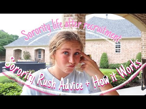 Explaining sorority recruitment + what sorority life is like after rush