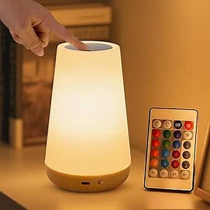 ColorGlow Touch-Controlled Night Light | 2nd Gen | Essential for Bedroom Ambiance, 13-Color Remote, 3 Illumination Modes, 5-Level Brightness Dimming, Auto Timer Shutdown, Remote Manipulation