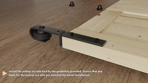 DonYoung 36'' x 84'' Bi-Fold Barn Door with Sliding Hardware Kit Set, 2 x 18in Door Panel with One-Piece 40'' Track, Pre-Drilled Bi-Folding Barn Wood Slab - Ready for Painting, Natural Spruce